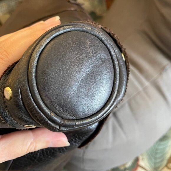 BULGA Y2K Schiaparelli's Butterfly Autumn 2007 Brown Leather Shoulder Bag - Picture 9 of 15